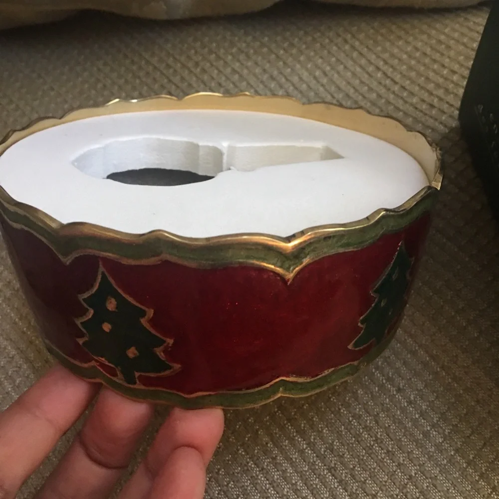 Pier 1 Imports Christmas bottle stopper and wine coaster set